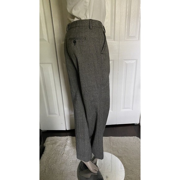 Vintage J. Crew Favorite Fit Wool Herringbone Gray Dress Pants Size 6 -Lined - Picture 9 of 14